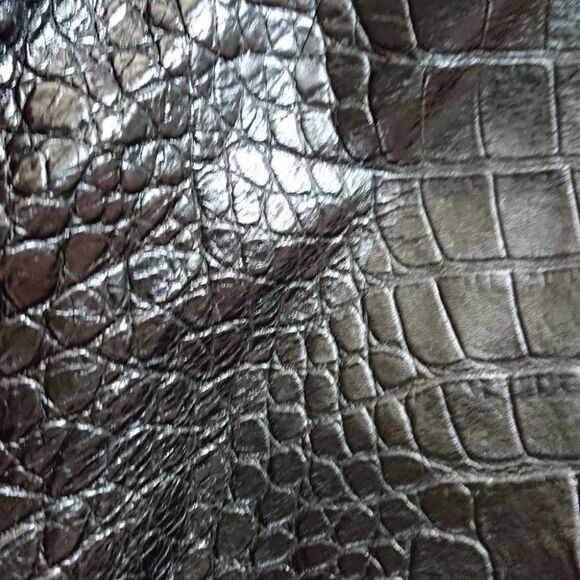 Furla croc Embossed Genuine Leather Purse in black - Picture 9 of 13